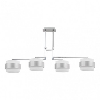 Distribuidor - Lâmpadas Diversas | Lâmpadas Modernas | LAMPARA 4LP BREMEN CROMO/BLANCO-PLATA 4XE14 REGX94X34 CM Ref: 066454420